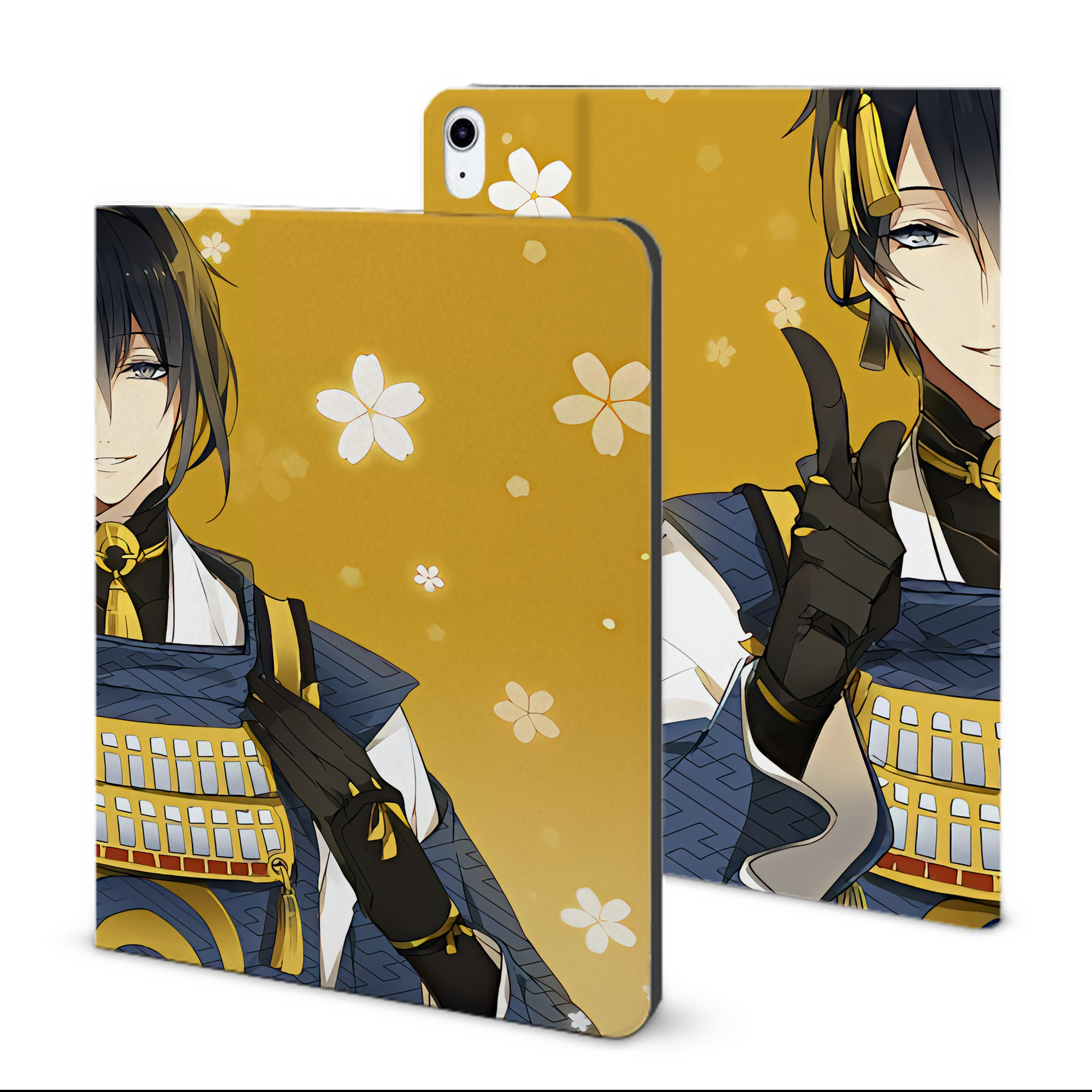 （画像用） 刀剣乱舞 Touken Ranbu IPad ケース ブック型 PUレザー TPU 耐衝撃 軽量 薄型 ペン収納なし 全面保護 IPad 各モデル対応